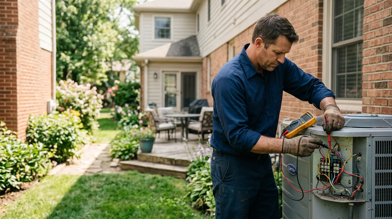 HVAC technician working near Canton, KS